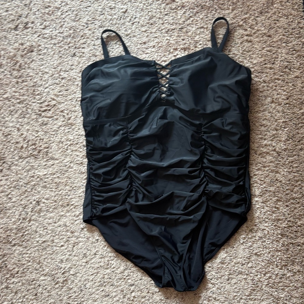 Torrid Plus Size OnePiece Black Swimsuit - Picture 3 of 4